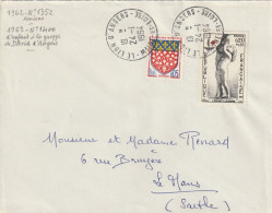 N° 1352 + 1400 LE LION D'ANGERS MAINE ET LOIRE 1964 POUR LE MANS SARTHE - Croce Rossa