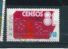 N° 1492 8ème Recensement National  Oblitéré Timbre  Portugal 1981 - Gebruikt