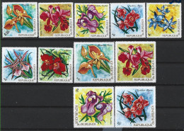 1972 BURUNDI 514-24+ PA 255-61** Fleurs, Orchidées, 514 Dent Manquante - Neufs