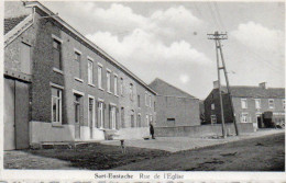 Sart-Eustache  Rue De L'eglise  Carte Festonnée Voyagé Dans Les Années 80 - Fosses-la-Ville