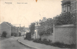 BELGIQUE.  FLORENNES.  CHEMIN DE LA GARE.  BEAU PLAN. 1910 - Florennes