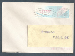 France, Distributeur, 158, Type B, Oblitéré, TTB, 75500, Paris Louvre, 1 Enveloppe - 1988 Type « Comète »