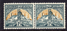 SOUTH AFRICA - 1941 GOLD MINE DEFINITIVE 1½d PAIR FINE LIGHTLY MOUNTED MINT LMM * SG 87 REF A - Unused Stamps