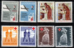 Action !! SALE !! 50 % OFF !! ⁕ Yugoslavia 1957 - 1960 ⁕ Postage Due & Red Cross ⁕ 8v MNH - Beneficenza