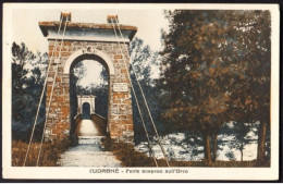 CUORGNE - PONTE SOSPESO SULL ORCO  -  F.P. - STORIA POSTALE - Bridges