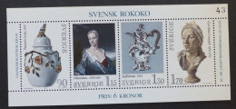 Sverige  1980  MI. B 7 1078 -81  Rokoko  Postfrisch MNH ** #6127 - Blocs-feuillets