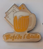 YY486 Pin's Chope Bière Beer Café De L'Etoile à Fismes Montigny-lès-Metz Marne Moselle Achat Immédiat - Birra