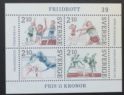 Sverige  1986  MI. 1403-1406  Sports - Athletics    Postfrisch MNH ** #6130 - Blocks & Sheetlets