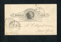 "USA" 1892, Postkarte Ex Asbury (D027) - ...-1900