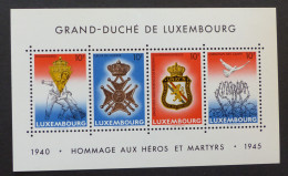 Luxemburg 1985 MiNr.1127-1130 Block 14  Waffenstillstand  Postfrisch MNH ** #6133 - Blocs & Feuillets