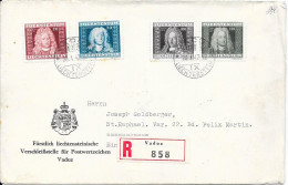 LIECHTENSTEIN - Enveloppe Commerciale En Recommandé De Vaduz  1942 Pour St Raphael (Var) - Storia Postale