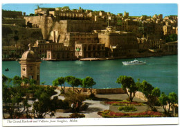 Malta - The Grand Harbour And Valletta From Senglea - Malte