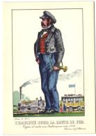 Types Et Costumes Brabançons Vers 1835 - L'Employé Pour La Route De Fer - Ambachten