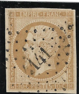 0013. Timbre N°13 Type I - Bistre-brun PC. 4141 Oraison (05 - BASSES ALPES) - Ind. 19 - TTBE - 1853-1860 Napoleon III