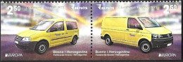 Bosna Bosnia Bosnien (Sarajevo) 2013 Europa Cept Postal Cars Michel 618-19E Ex Booklet Aus MH MNH ** Postfrisch Neuf - 2013