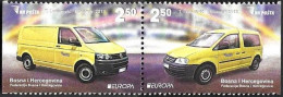 Bosna Bosnia Bosnien (Sarajevo) 2013 Europa Cept Postal Cars Michel 618-19D Ex Booklet Aus MH MNH ** Postfrisch Neuf - 2013