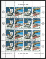 Greece 1988. Scott #1621-2 (U) Europa, Communication And Transport  *Complete Sheet* - Full Sheets & Multiples