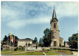 Hamoir S/Ourthe - Eglise Et Le Monument Jean Del Cour - Hamoir