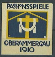 VV-022 1910 Passionsspiele Oberammergau Music Vignette MH* - Otros & Sin Clasificación