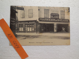 Réalmont PHARMACIE ARMAND BLANC Avec Cachet Officiel, 1936, Marcophilie Convoyeurs ALBI A CASTRES.....CP13 - Realmont