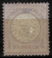 German Empire 1872 - Mi. Nr. 16, 1/4 Groschen  Large Shield  Unused MH OG - Ongebruikt