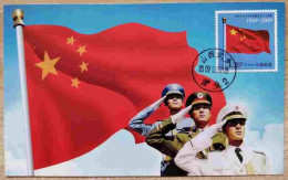 2009 CHINA FLAG GREETING STAMP MC - Maximumkaarten