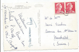 MULLER 15FR X2 CARTE DE MARSEILLE POUR SUISSE ANNULATION SUISSE - 1955-1961 Marianne Of Muller