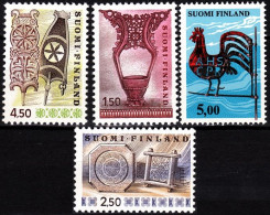FINLAND 1976-77 Definitive: Folklore, Handicrafts. 4 Singles, MNH - Autres & Non Classés