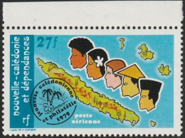 THEMATIC CALEDONIAN YOUTH AND PHILATELY 1979.  ISLAND MAP -   NEW CALEDONIA - Autres & Non Classés