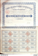 Union Charbonniere Continentale Charbunion Action 100 Fr 1929 - Mines