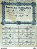 Sifraca Caoutchouc (Sté Industrielle Du ) Action 100 Fr 1929 - Industrie