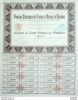 Produits Chimiques & Blancs De Comines (La Baryte) Action 100 Fr 1931 - Industrie