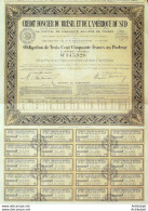 Crédit Foncier D'Amérique Du Sud Obligation 200 Fr Brésil 1932 - Banque & Assurance