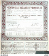 Crédit Foncier D'Amérique Du Sud Action 250 Fr Brésil 1929 - Banque & Assurance