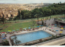 CARTOLINA  ROMA,LAZIO-HOTEL CAVALIERI HILTON-LA PISCINA-STORIA,CULTURA,RELIGIONE,MEMORIA,BELLA ITALIA,NON VIAGGIATA - Wirtschaften, Hotels & Restaurants