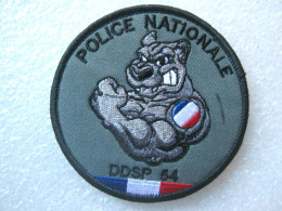 ECUSSON P.N LA DDSP 54 ETAT EXCELLENT 90MM SUR VELCROS - Policia