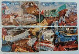 NORWAY - Schlumberger Chip - Puzzle - Set Of 4 - Used & Mint Blister - Norvegia