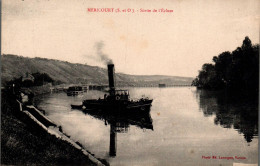 N°114541 -cpa Mericourt -sortie De L'écluse D'un Remorqueur- - Tugboats