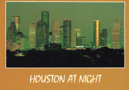 CPSM Houston At Night-Beau Timbre-RARE    L2396 - Houston