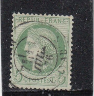 France - Année 1871/75 - N°YT 53 - Type Cérès - Oblitération Cachet à Date - 5c Vert Jaune S. Azuré - 1871-1875 Ceres