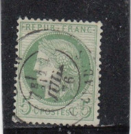 France - Année 1871/75 - N°YT 53 - Type Cérès - Oblitération Cachet à Date - 5c Vert Jaune S. Azuré - 1871-1875 Cérès