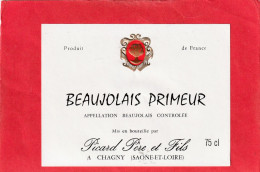 BEAUJOLAIS  PRIMEUR .  PICARD PERE ET FILS A CHAGNY - Beaujolais