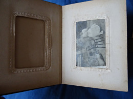 Album Photo Ancien Avec 50 Photos De Famille Période 1920-30, Reliure Antoine Maitre L660 - Albums & Collections