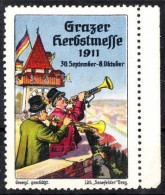 VV-032 1911 Graz Music Vignette MNH** - Autres & Non Classés