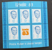 TÜRKEI  1983  Block 23  Nationale Briefmarkenausstellung IZMIR Postfrisch MNH ** #6159 - Blokken & Velletjes