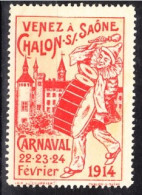 VV-051 1914 Venez Chalon Carnaval Music Vignette MNH** - Autres & Non Classés