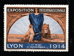 VV-052 1914 Lyon Exposition Internationale Vignette Big MNH** - Autres & Non Classés