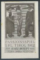 VV-058 1912 Passionsspiel Erl. TIROL Vignette MNH **  - Autres & Non Classés