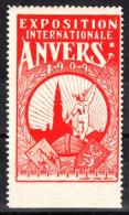 VV-065 1909 Anverss Exposition International Music Vignette MNH** - Autres & Non Classés