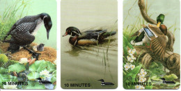 Oiseau Bird 3 Cartes Series One - Limited Edition  États-Unis Phonecard (1203)) - Collections